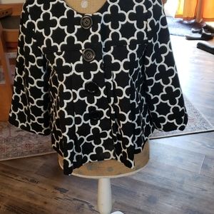 Black and white blazer